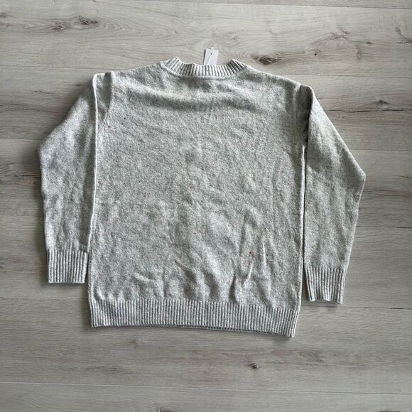 Loft Everyday Sweater Grey with rainbow speckles S NWT - Picture 4 of 4